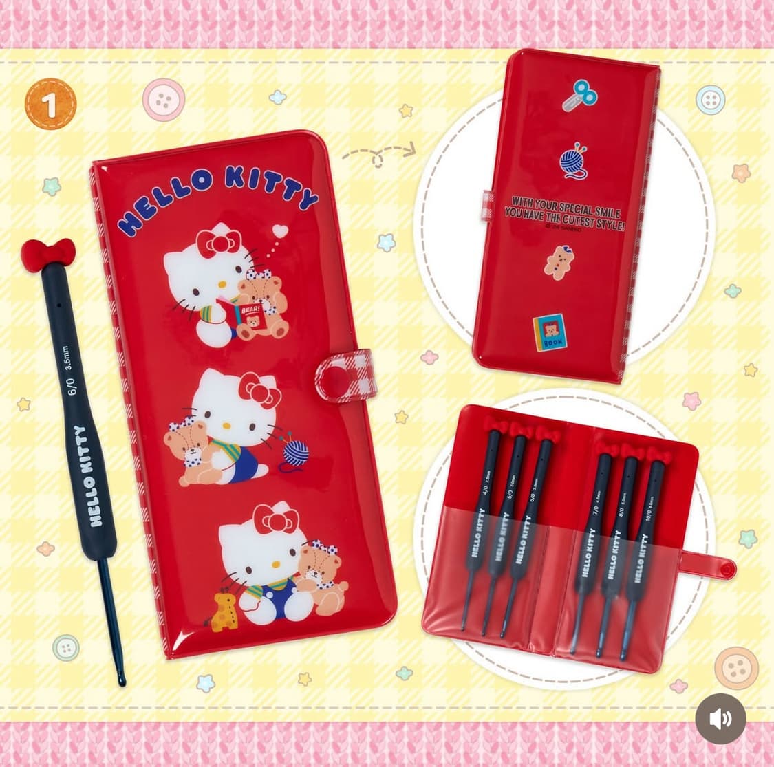 산리오 수예부 헬로키티 코바늘 세트 상품이미지1