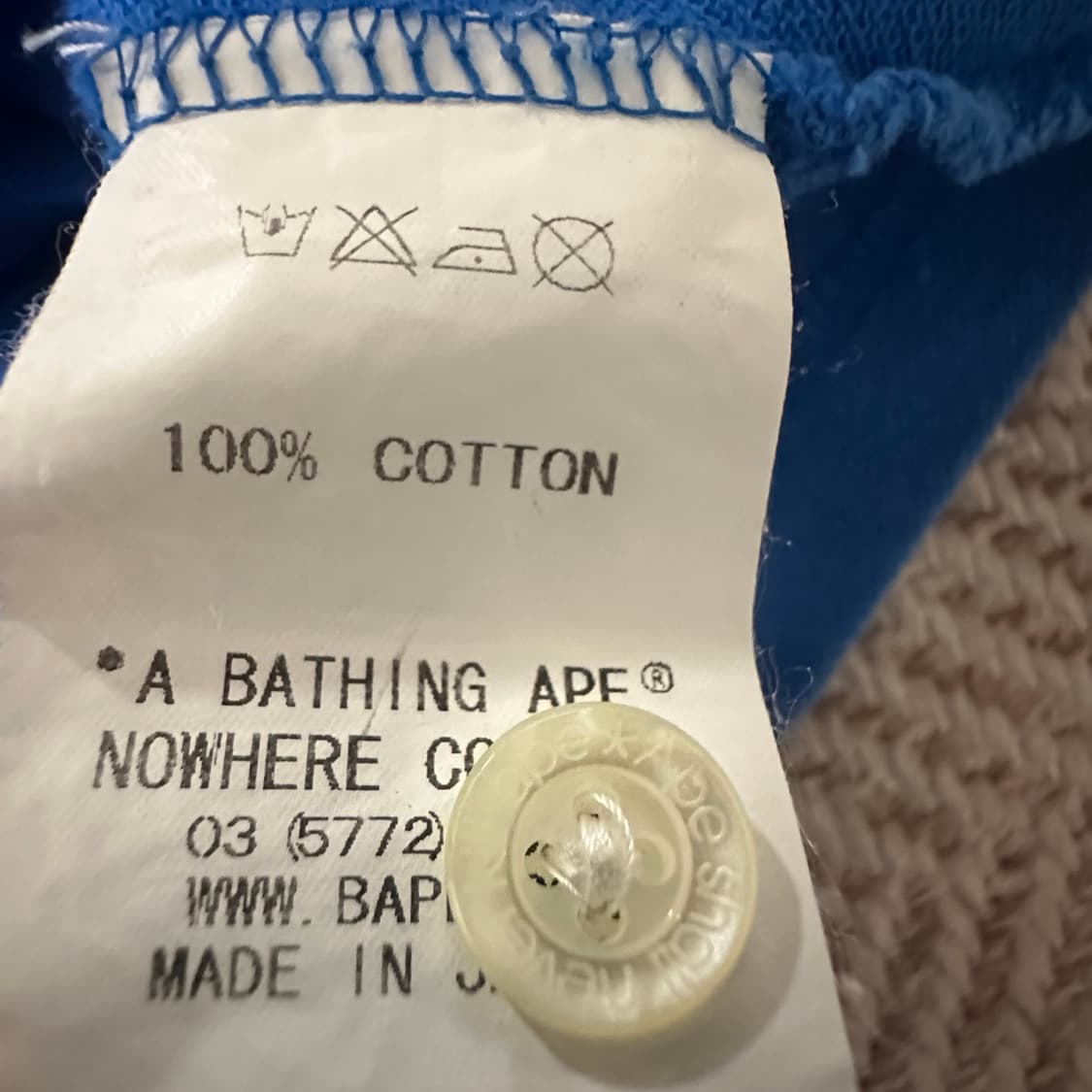 BAPE japan made polo shirt blue 상품이미지4