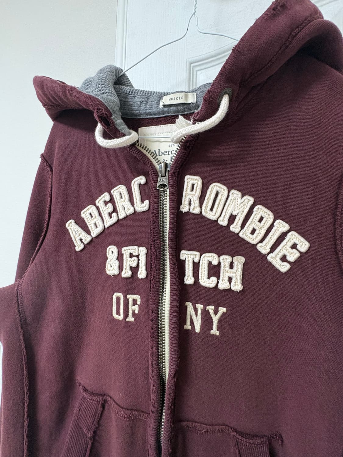 대대대장) 아베크롬비 딥버건디 후드집업 s 상품이미지6