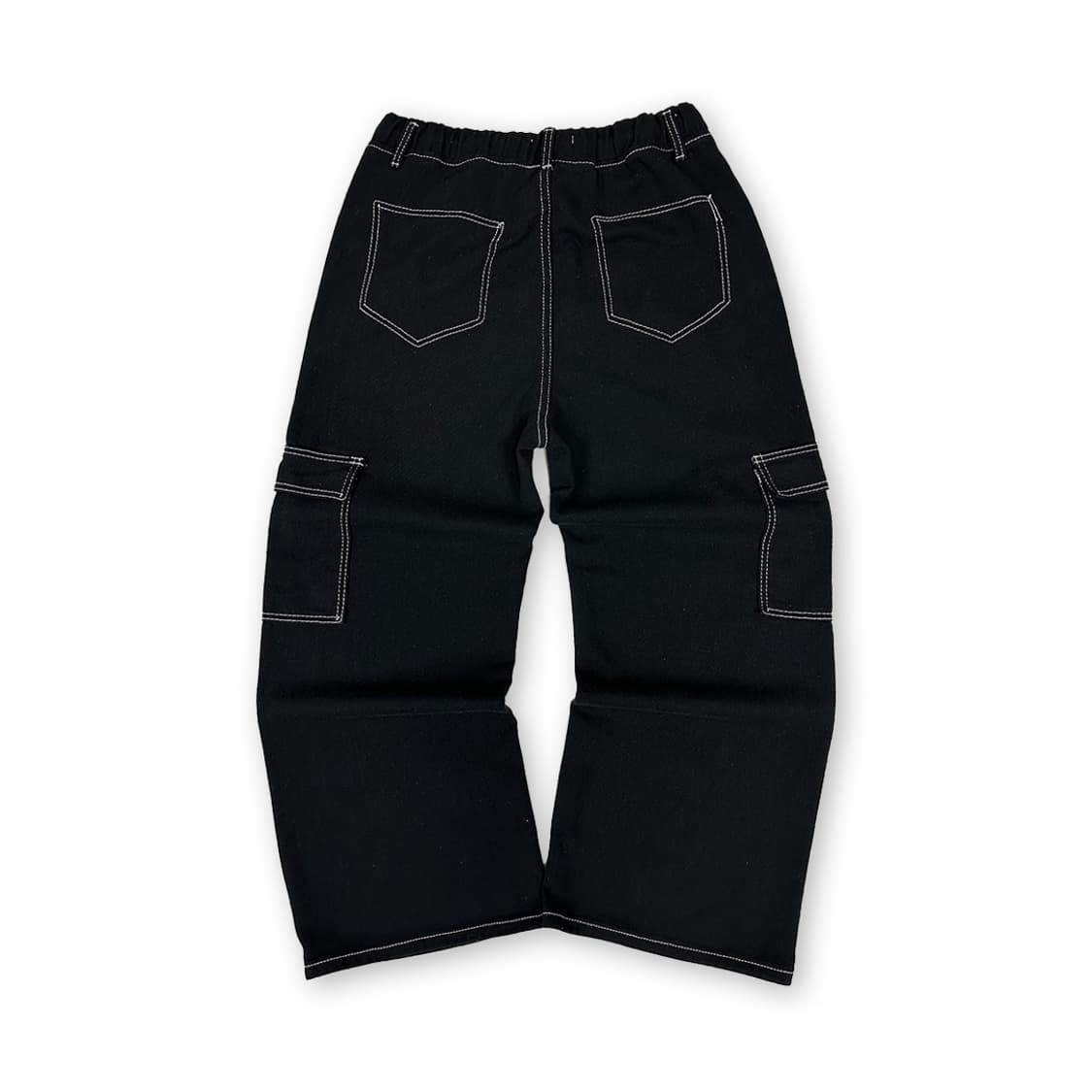 스티치 밴딩 팬츠 블랙 상품이미지2