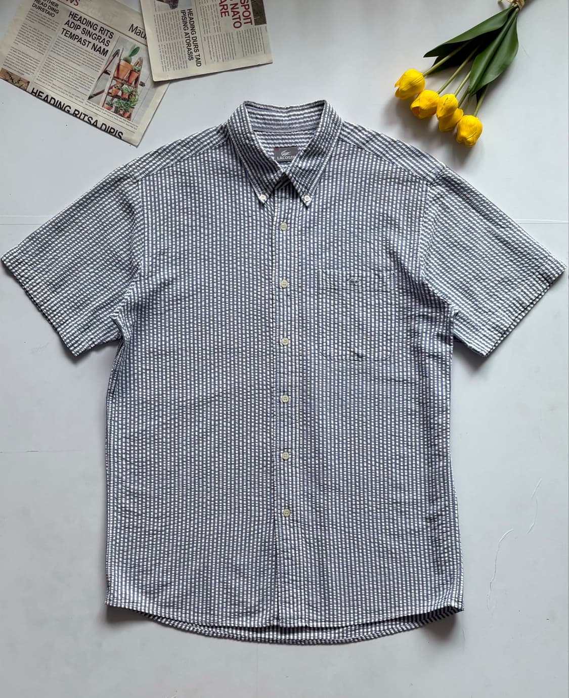 Lacoste 라코스테 시어서커 스트라이프 셔츠 상품이미지2