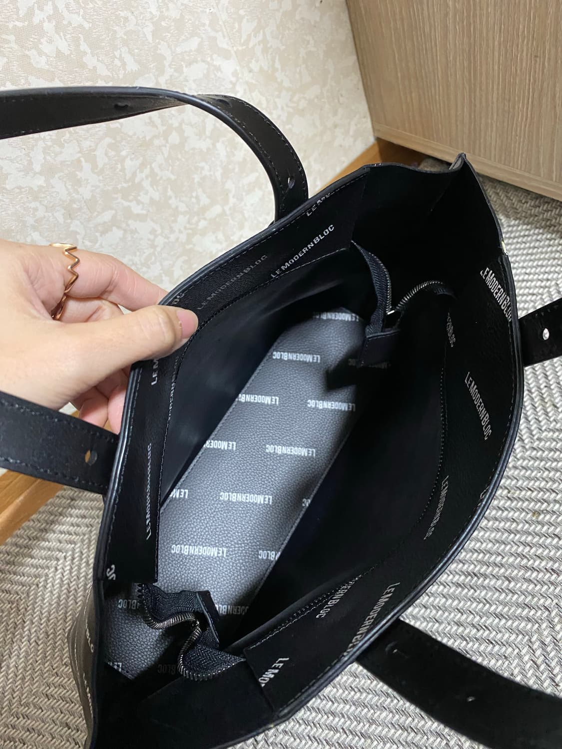 르모던블락 숄더백 토트백 상품이미지5