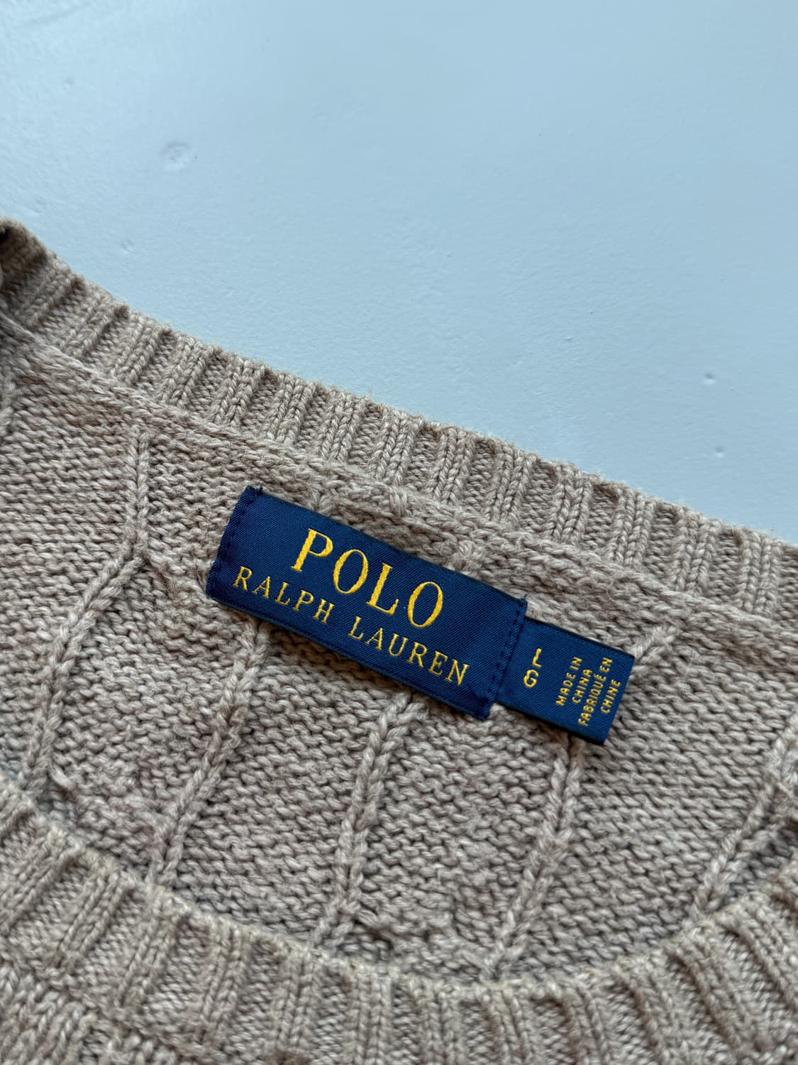 폴로 랄프로렌 루즈핏 신형 코코아 브라운 코튼 꽈배기 니트  상품이미지5