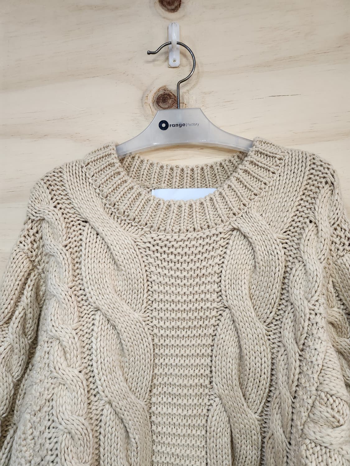 658) nob 눕 꽈배기 오버핏 울블랜드 니트 상품이미지3