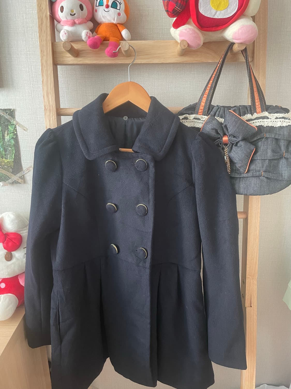 모리걸 빈티지 도쿄모리 네이비 숏코트 💙🖤 상품이미지2