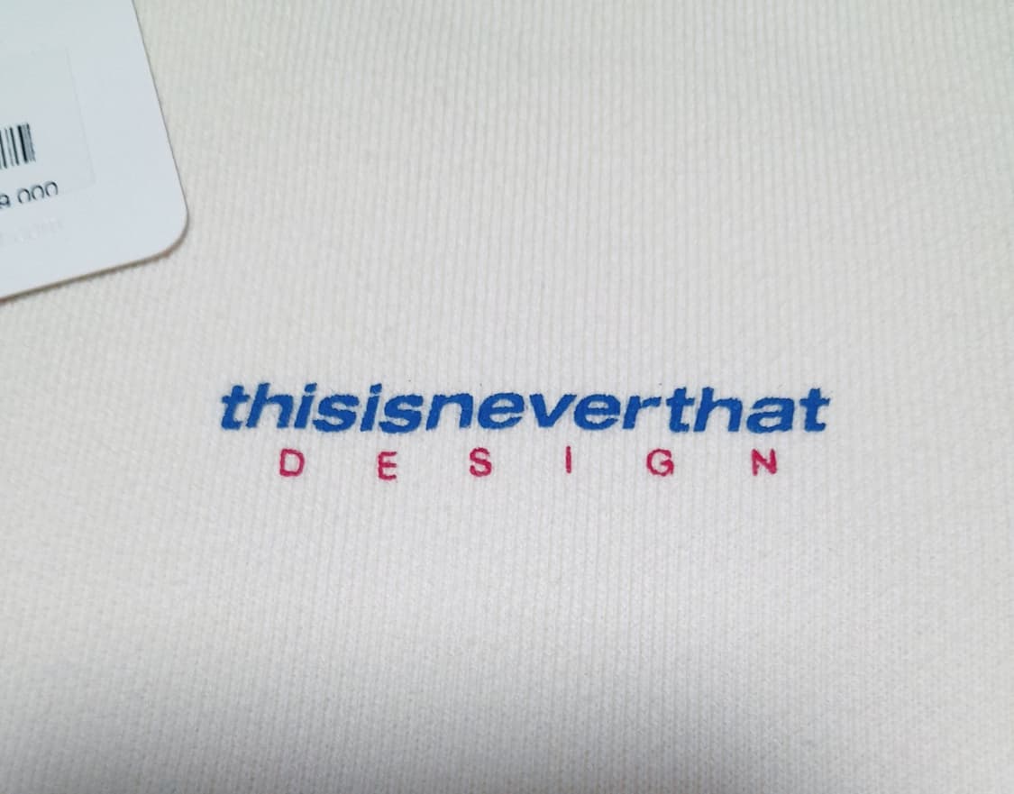 💥(새상품) 디스이즈네버댓 스웻셔츠 아이보리 (M)   상품이미지4