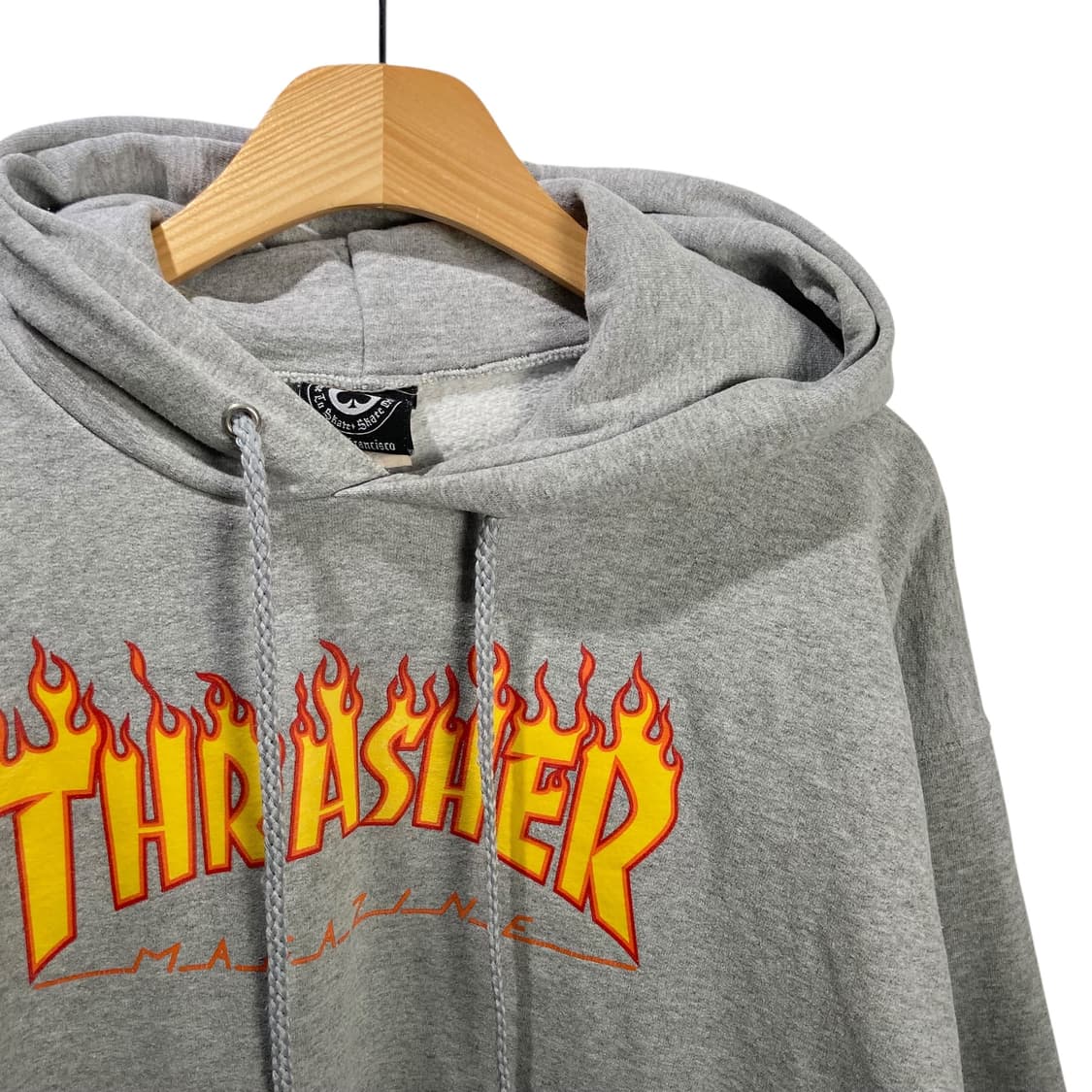 트레셔 불꽃로고 그레이 후드 상품이미지3