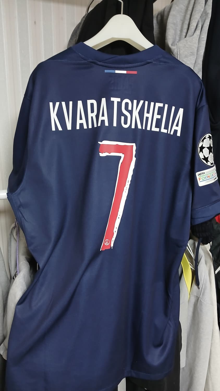 24-25 psg 유니폼 흐비차 크바라츠헬리아 마킹 상품이미지2