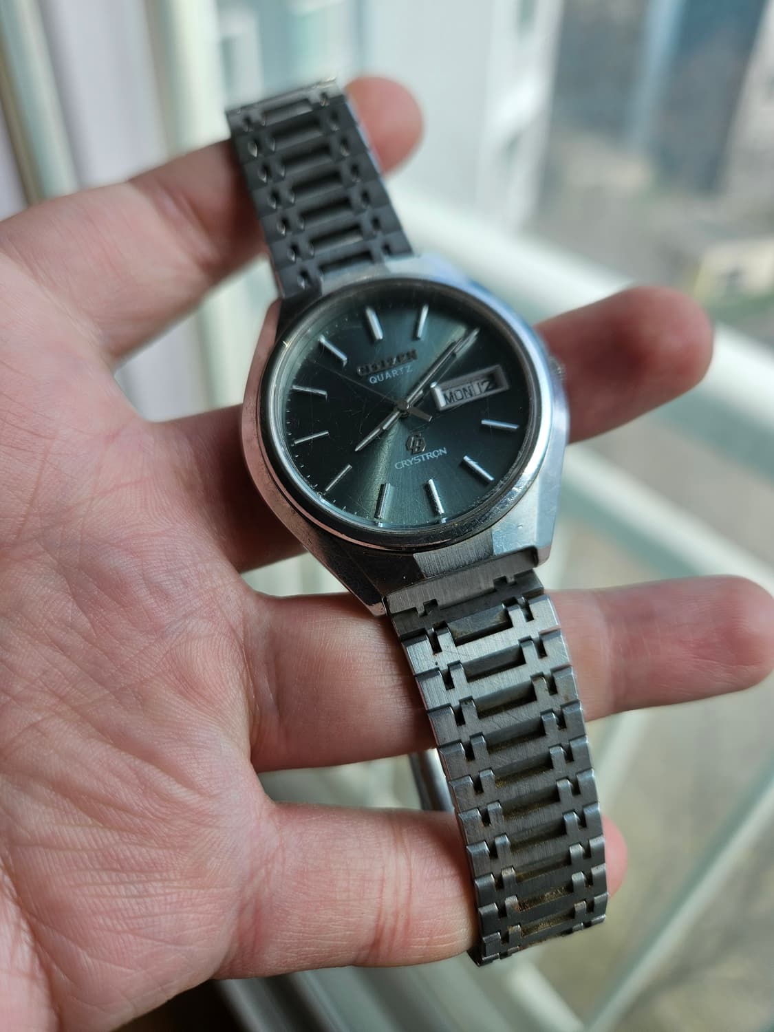 1978s 시티즌 크리스토론 초희귀 빈티지 - 딥그린 선레이 다이얼 상품이미지1