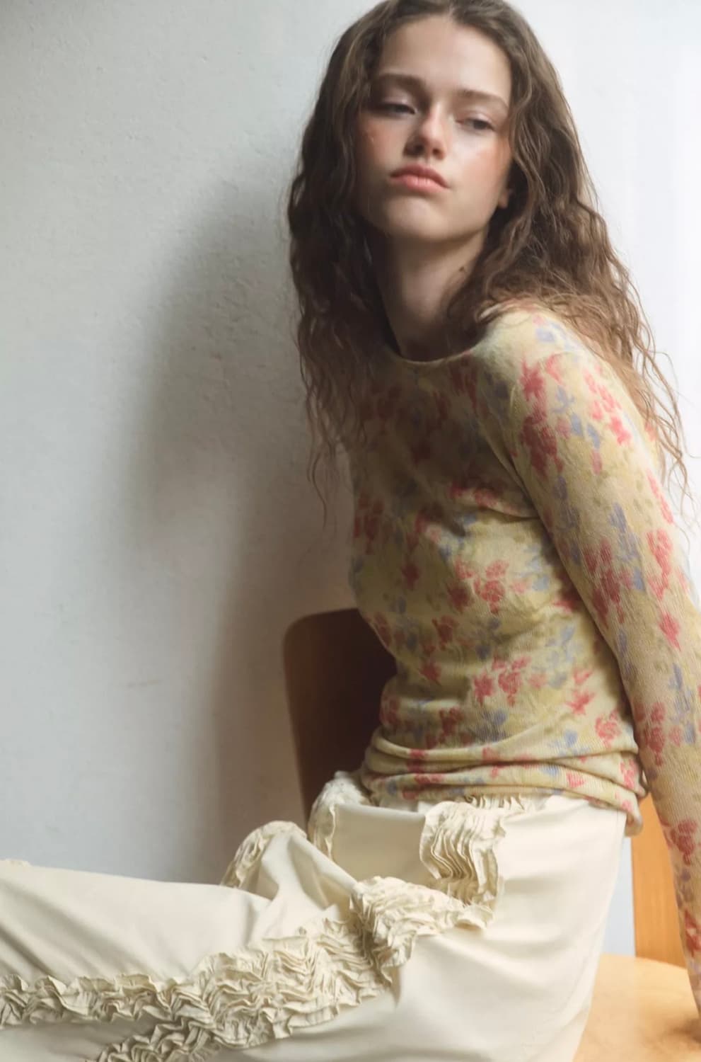 자라 플로럴 니트 탑 상품이미지2