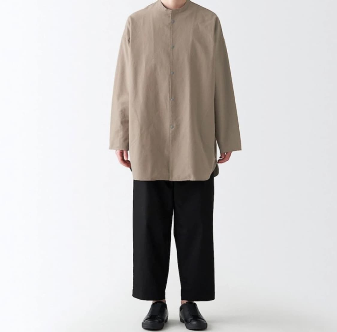 무인양품 MUJI 셔츠 스탠드 밴드 차이나 카라 상품이미지1