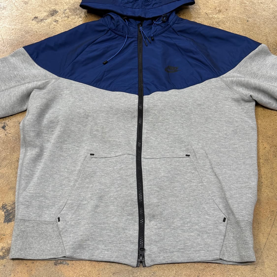 [정품/L] 나이키 후드 집업 네이비 회색 b17 상품이미지3