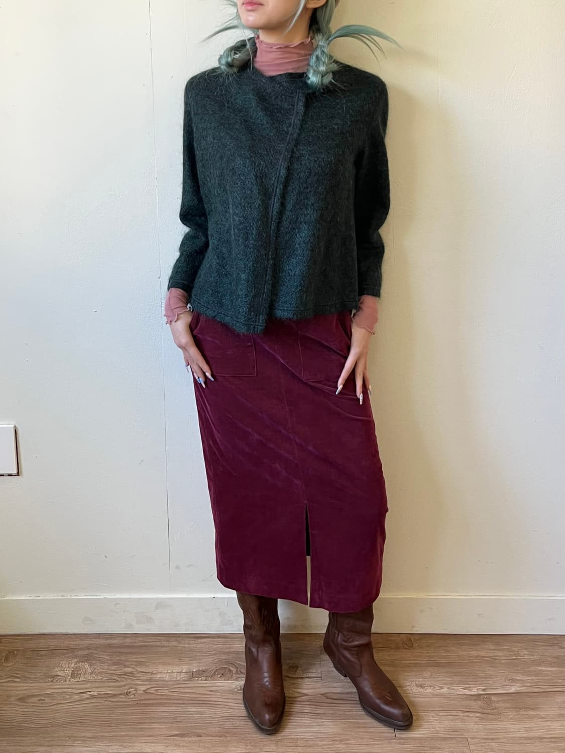 CREE LUXUS 모헤어 가디건 상품이미지5