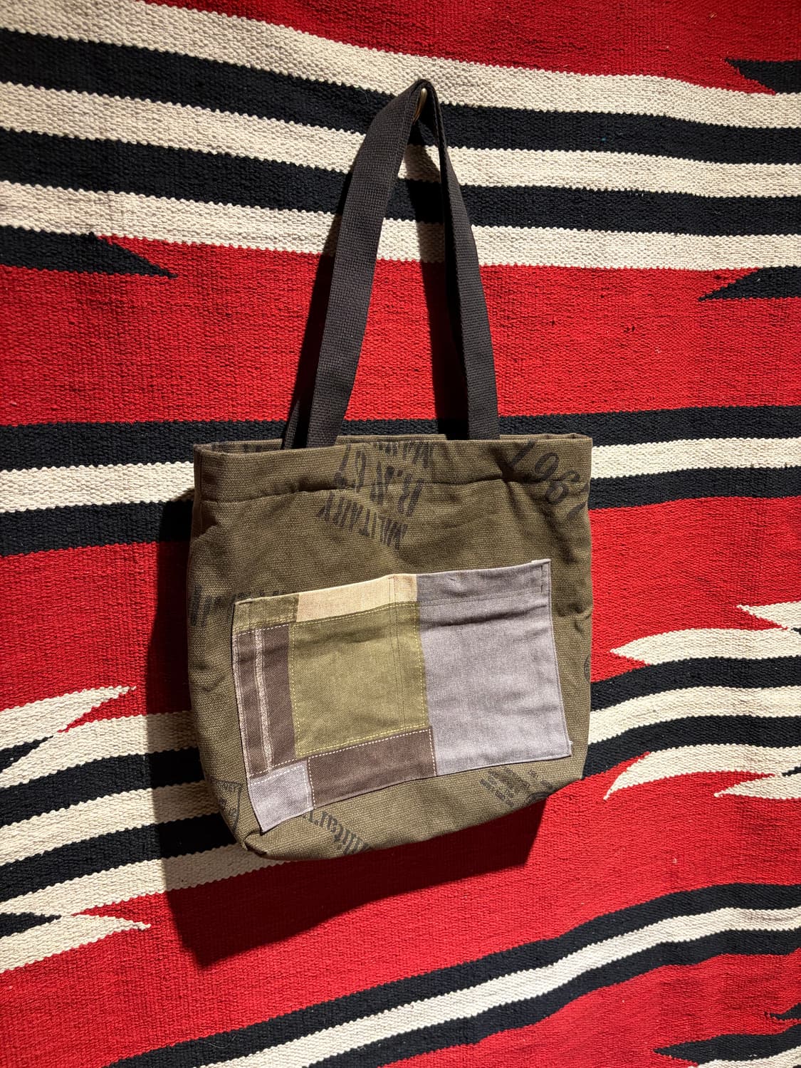 Military check work tote bag / 밀리터리 토트백 상품이미지3