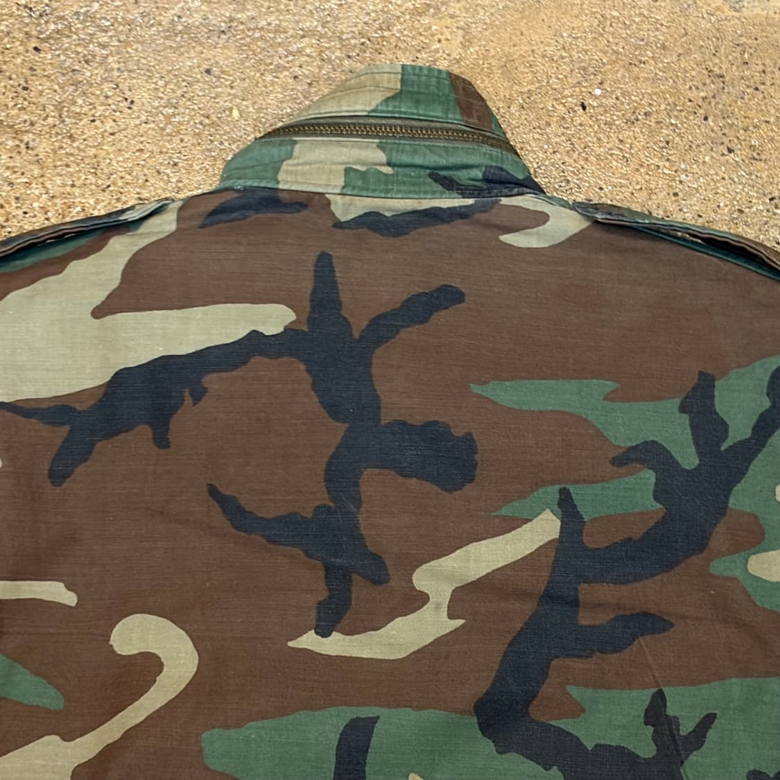 90s USA 미군 밀리터리 우드랜드 카모 M65 필드자켓 야 상품이미지8