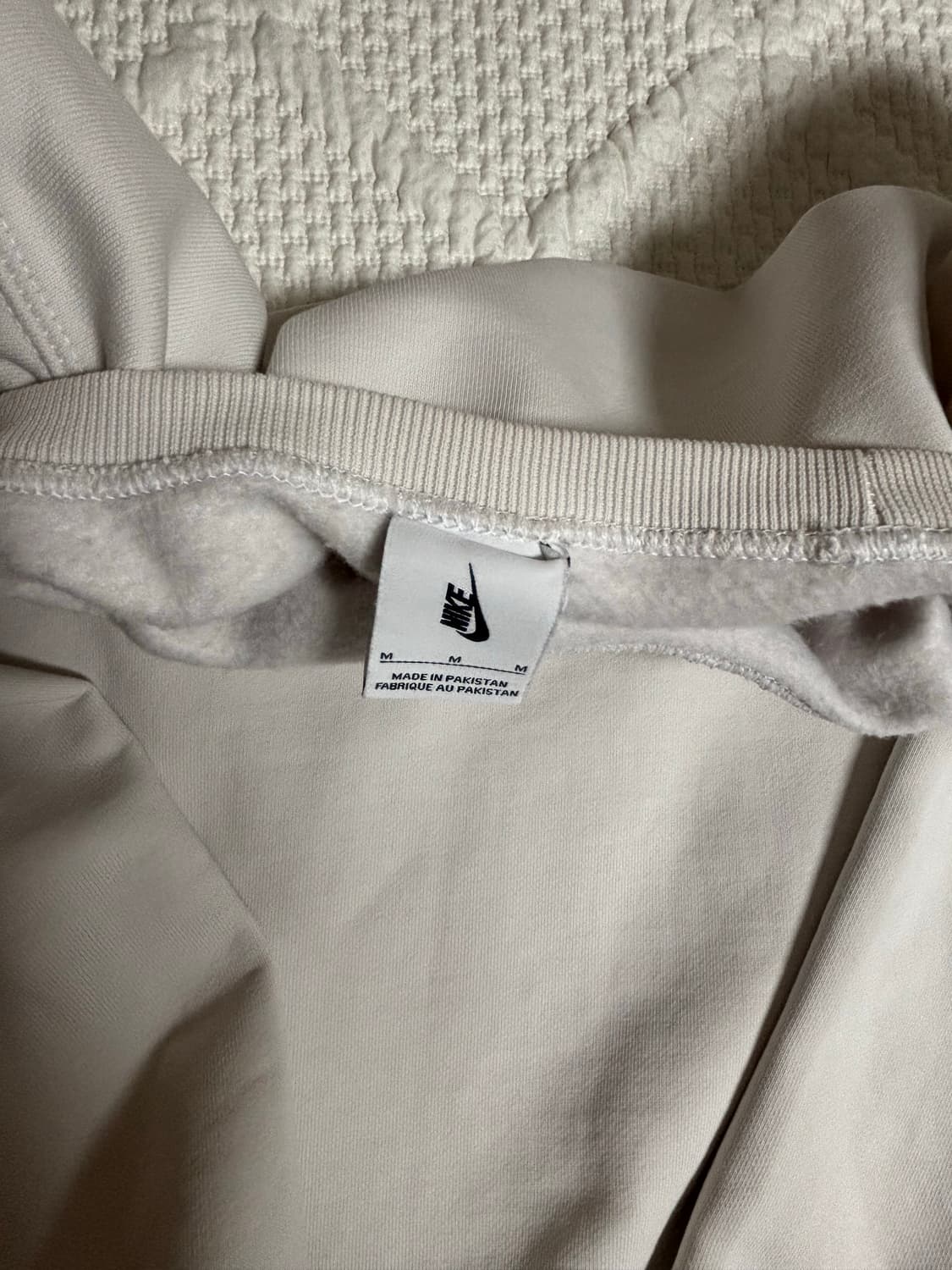 (m) 나이키 솔로 스우시 플리스 크루 본  화이트 상품이미지5