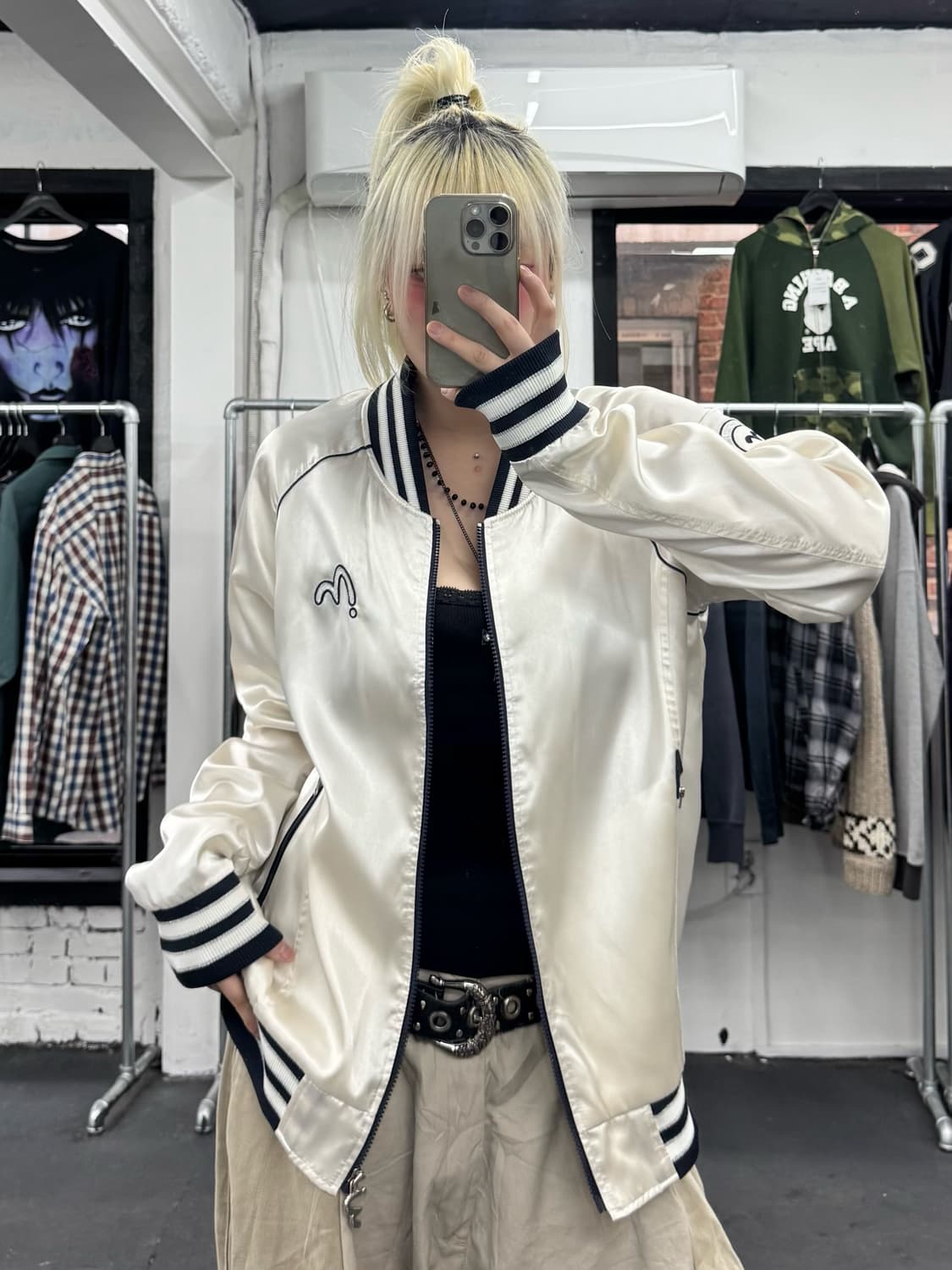 에비수 빅로고 블루종 자켓 상품이미지2