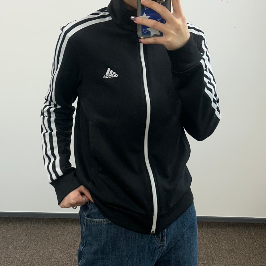 Adidas 아디다스 삼각로고 블랙 트랙탑 져지 상품이미지2