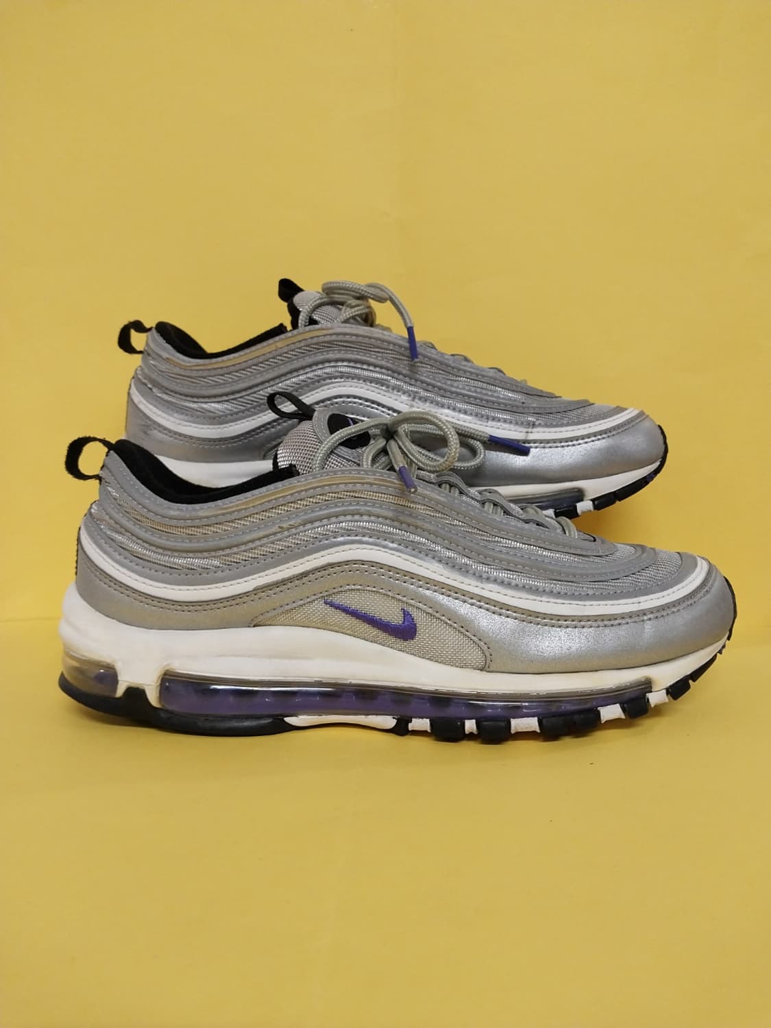 남성 나이키 에어맥스 97 메탈릭실버 페르시안 바이올렛 운동화 (260) 상품이미지3