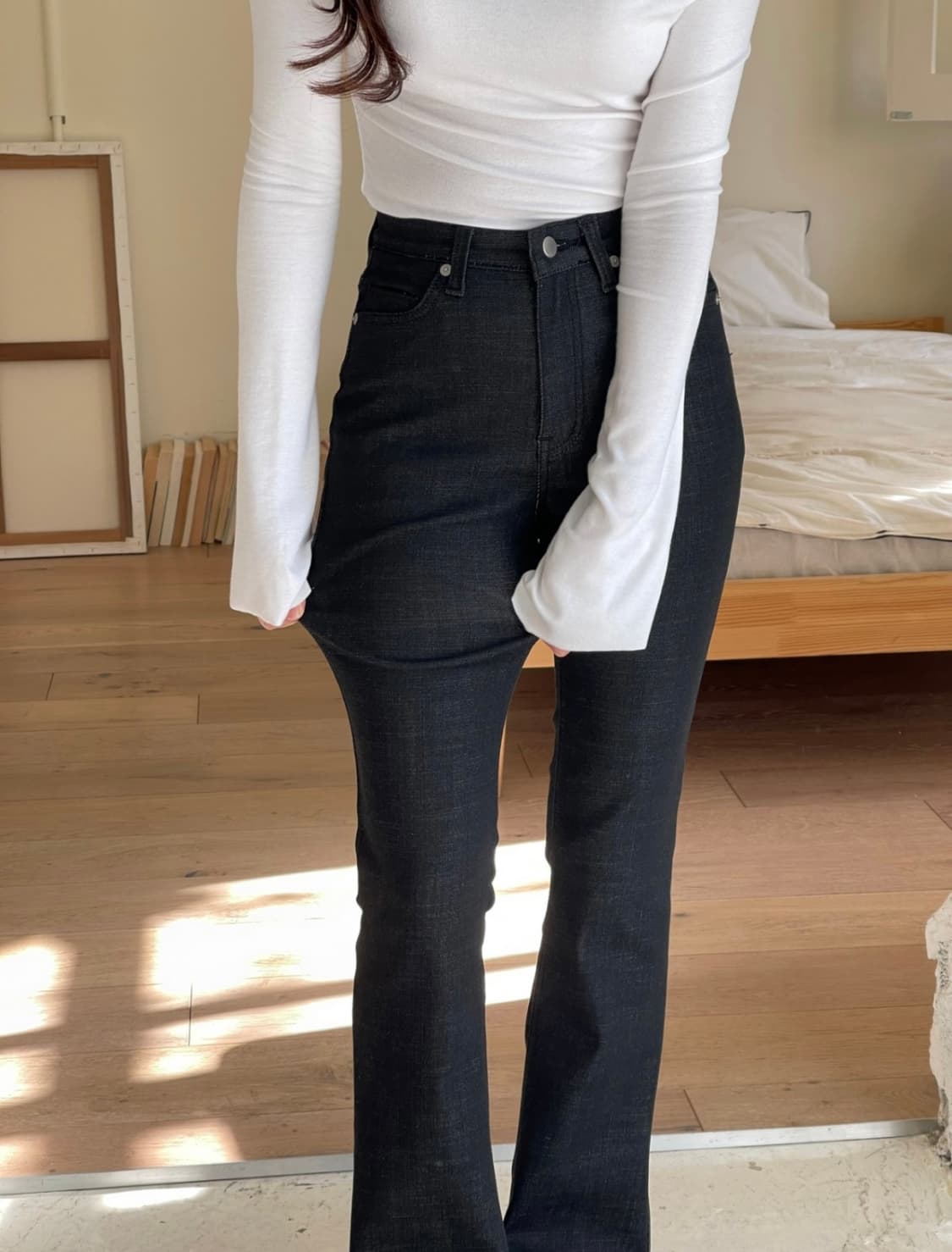 새상품) 편하고 핏이쁜 논페이드 롱부츠컷 청바지 26 상품이미지2