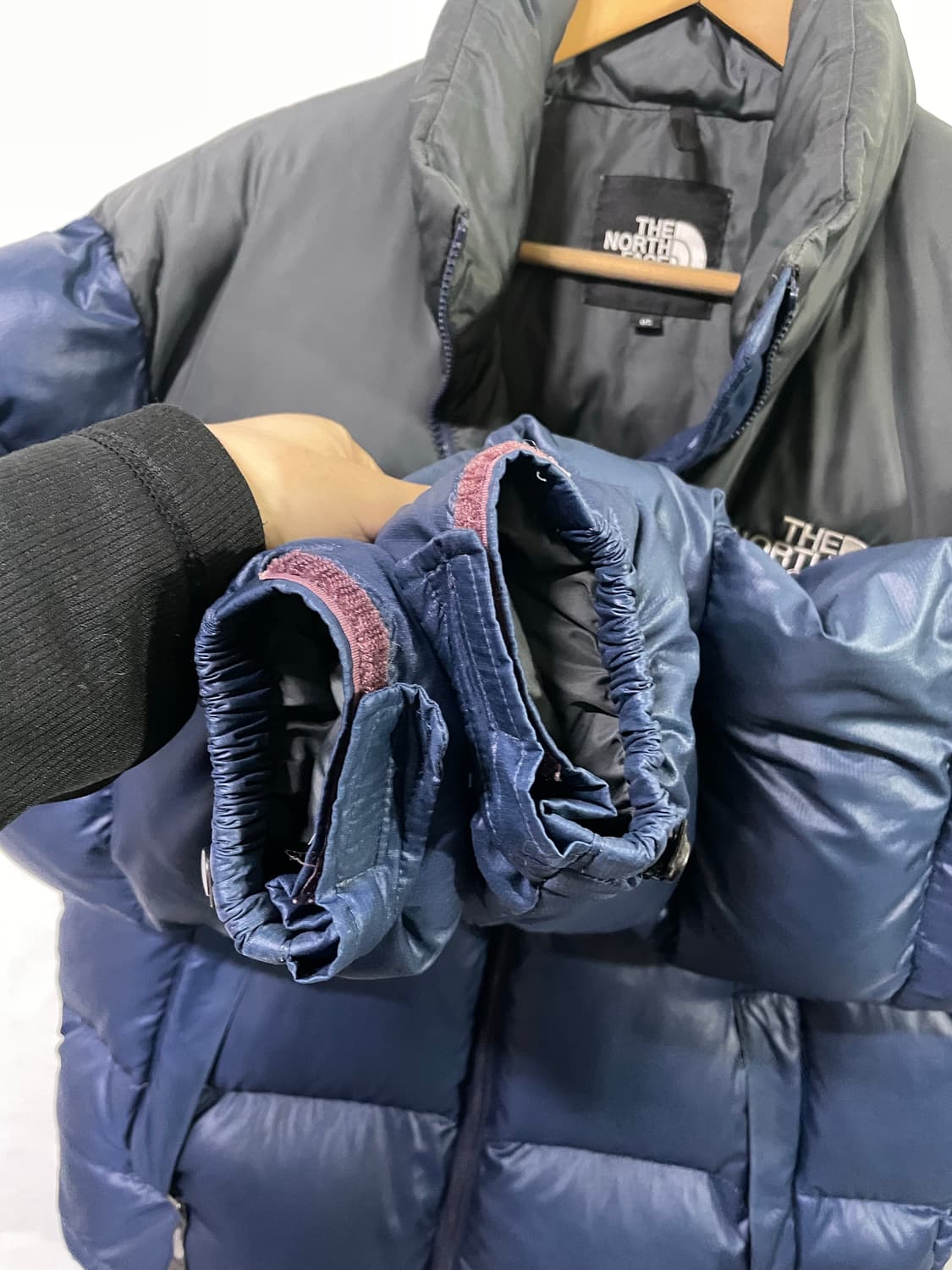 노스페이스 눕시 패딩 점퍼 레어색상 네이비 넉넉100 상품이미지5