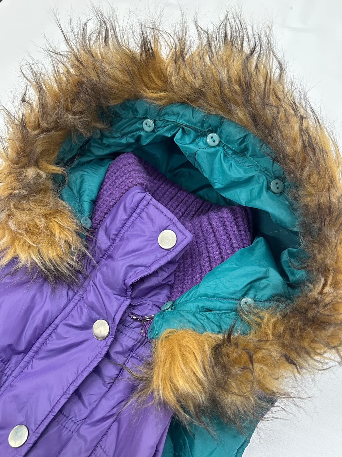 💜팝갸루 보라돌이 패딩 조끼💜 러블리 데코라 니트 일본 빈티지 상품이미지4