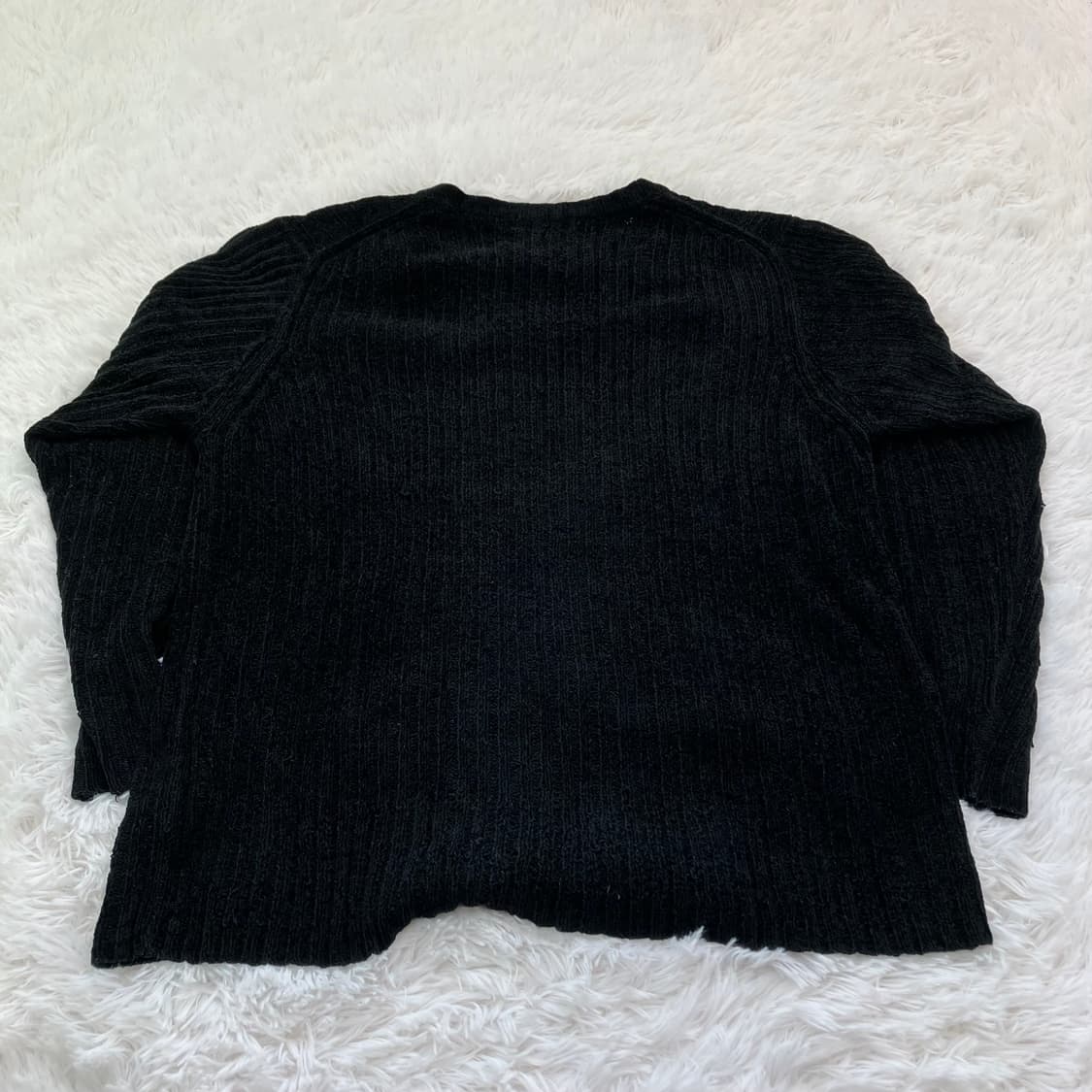 빈티지 블랙 V넥 니트 749 y2k 스트릿 갸루 펑키 일본빈티지 상품이미지5