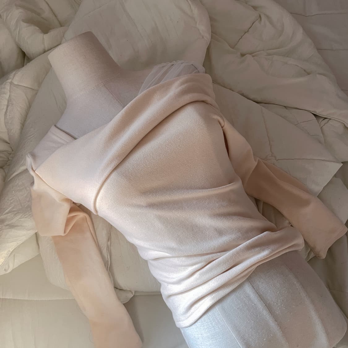 빈티지 긴팔 히피그런지 페어리 모리룩 사와코 하구미 아이보리 니트 상품이미지1