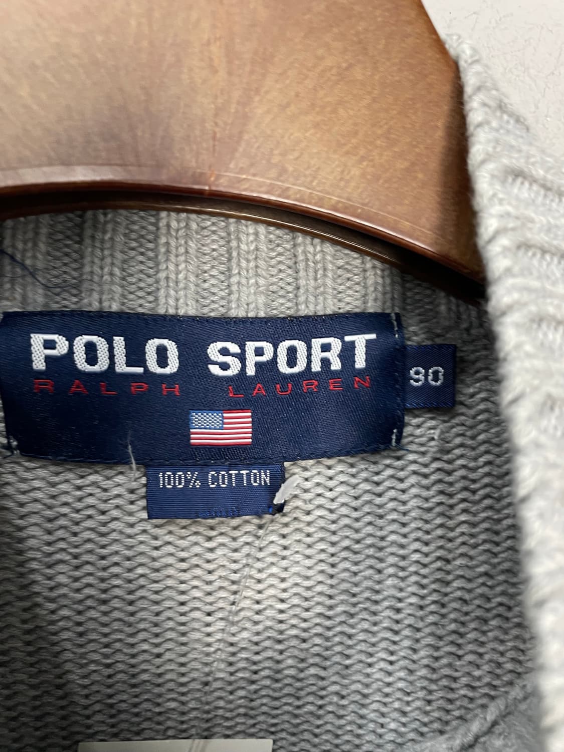 폴로 스포츠 그레이 반집업 니트집업 H1079 상품이미지5