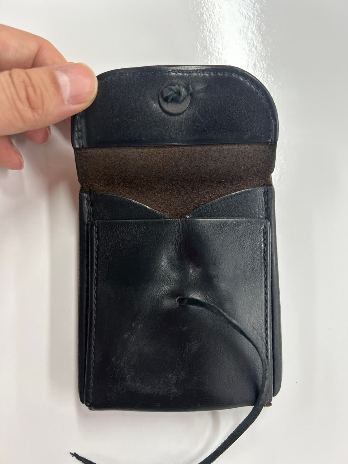 goros 고로스 새들레더 블랙 콘초 반지갑 상품이미지2