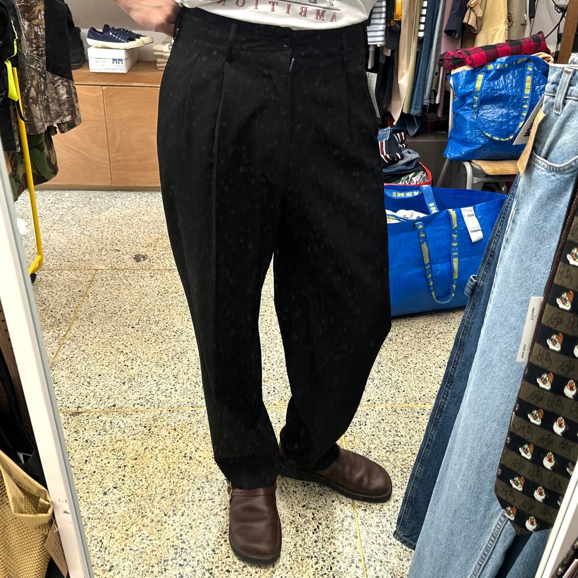 00‘s 요지 야마모토 울 투턱 트라우저 상품이미지1