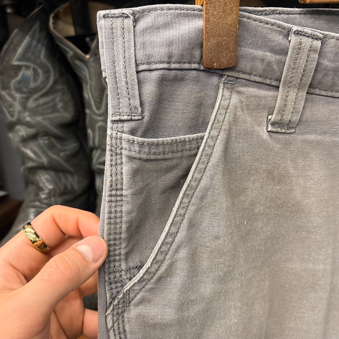 칼하트 덕캔버스 릴렉스핏 페이디드 카펜터 하프팬츠 N1259 상품이미지5