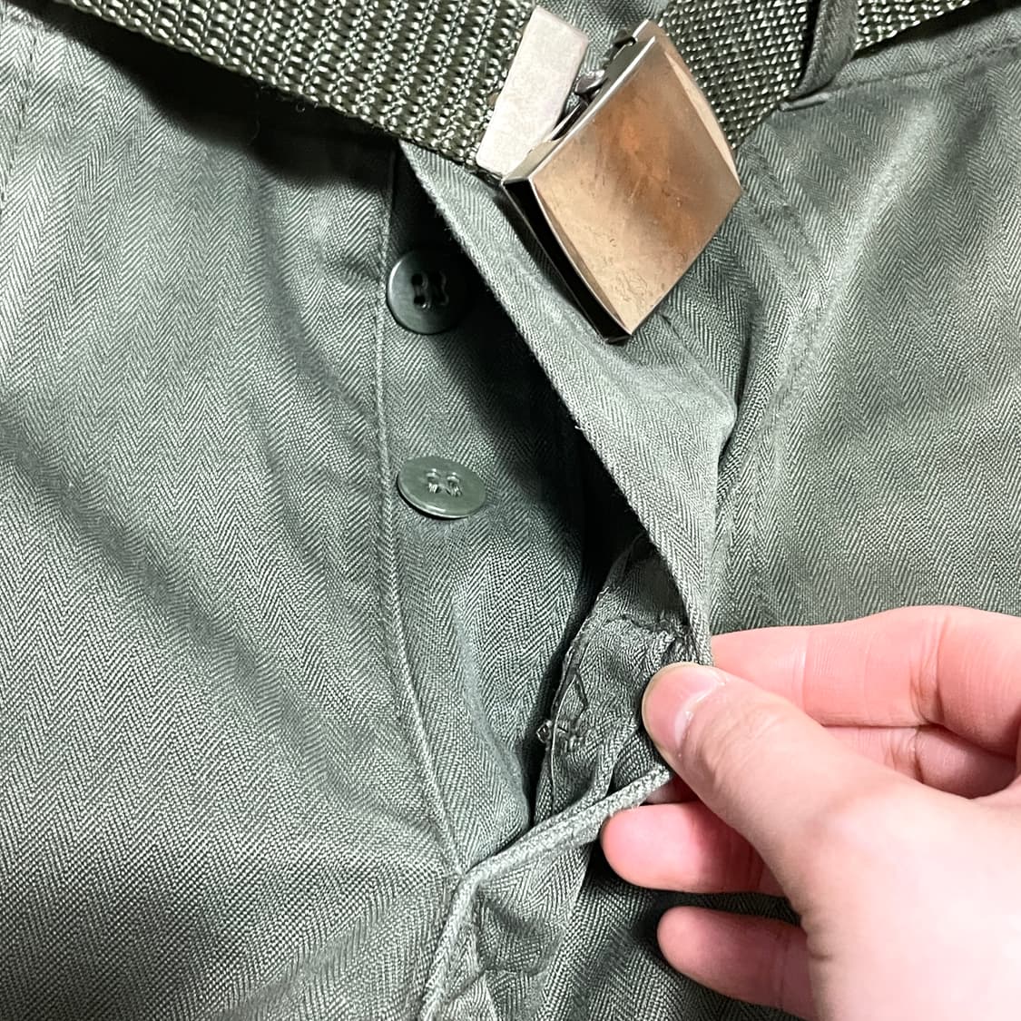  빈티지 밀리터리 카키 팬츠 여성28 상품이미지5