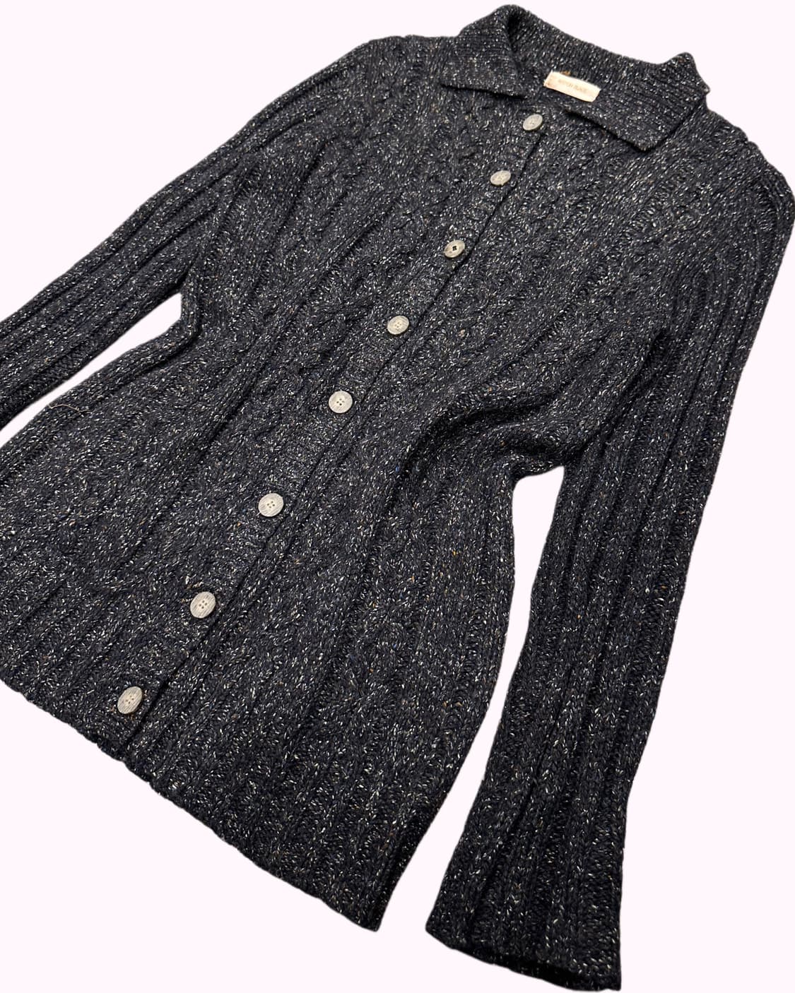 charcoal nap knit cardigan 상품이미지3