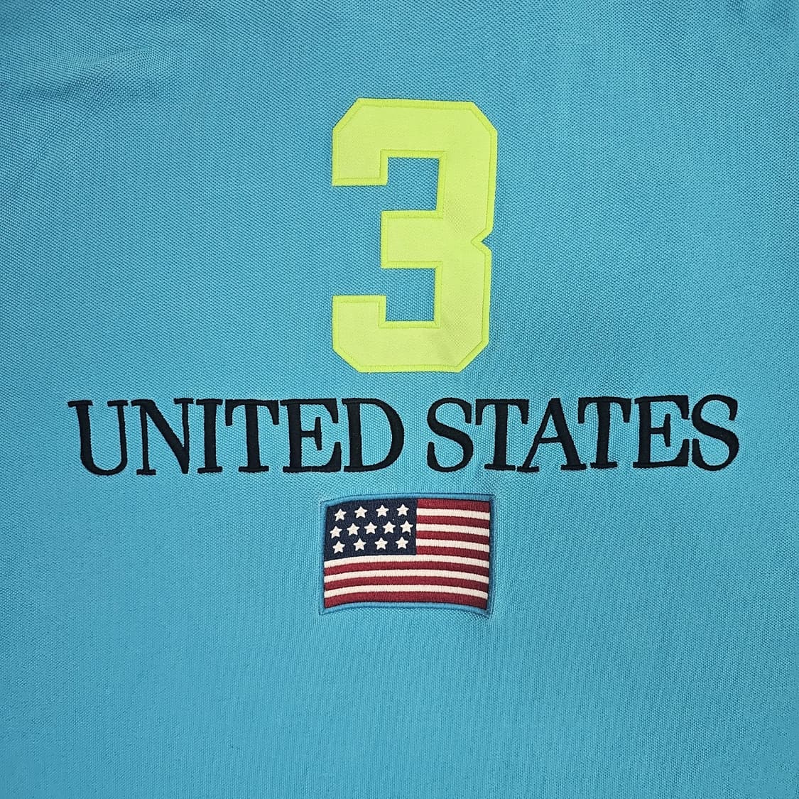 폴로 랄프 로렌 U치프키프 USA 성조기 빅포니 카라 반팔티 스카이블루 상품이미지6