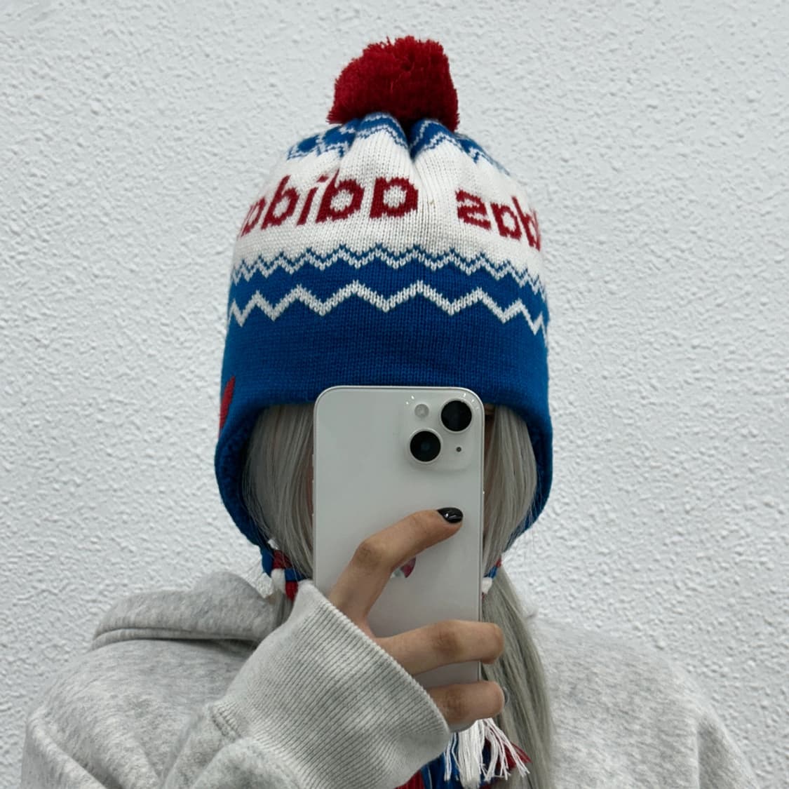 아디다스 에스닉 블루 니트 비니 상품이미지1