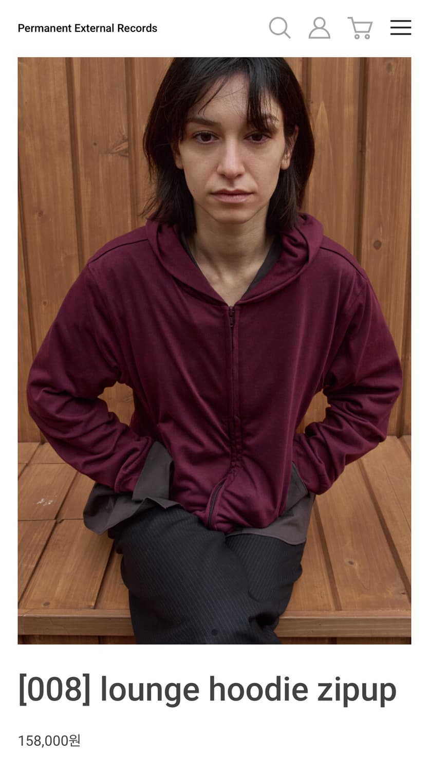 [구매] 머듈 후드집업 버건디 0 or 1 상품이미지1