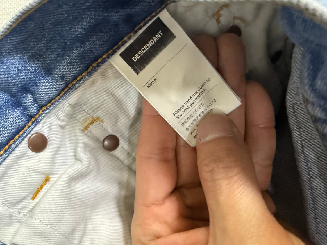 디센던트 26ss 1995 데님 팬츠 4사이즈 연청 상품이미지9