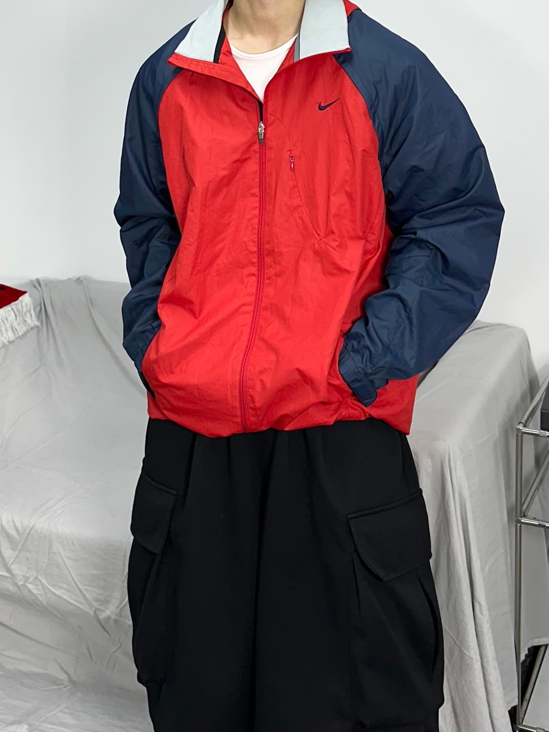 나이키 00s 올드스쿨 배색 바람막이 2XL 상품이미지3