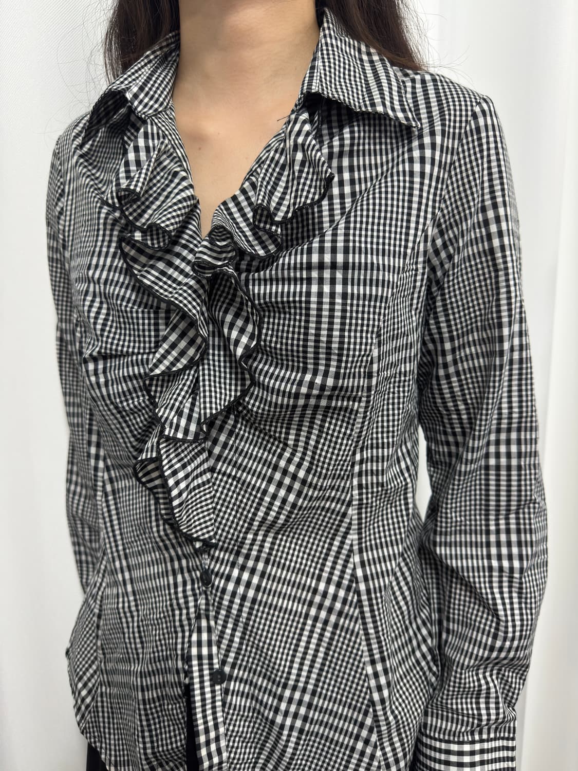 check frill shirt 상품이미지3