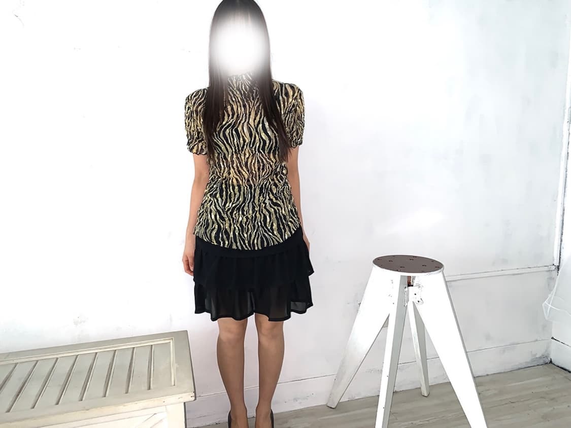 Zebra crinkle pleated top  상품이미지4