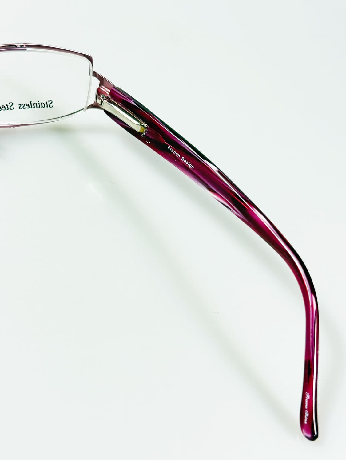 90s TOKIO 바이올렛 메탈 슬림 스퀘어 빈티지 안경 상품이미지7