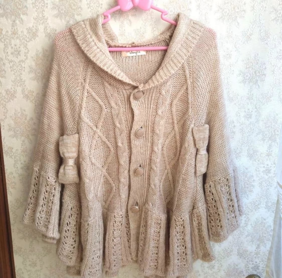 리즈멜로 리즈리사 라떼갸루 히메갸루 리본 케이프 판초 코트 상품이미지1