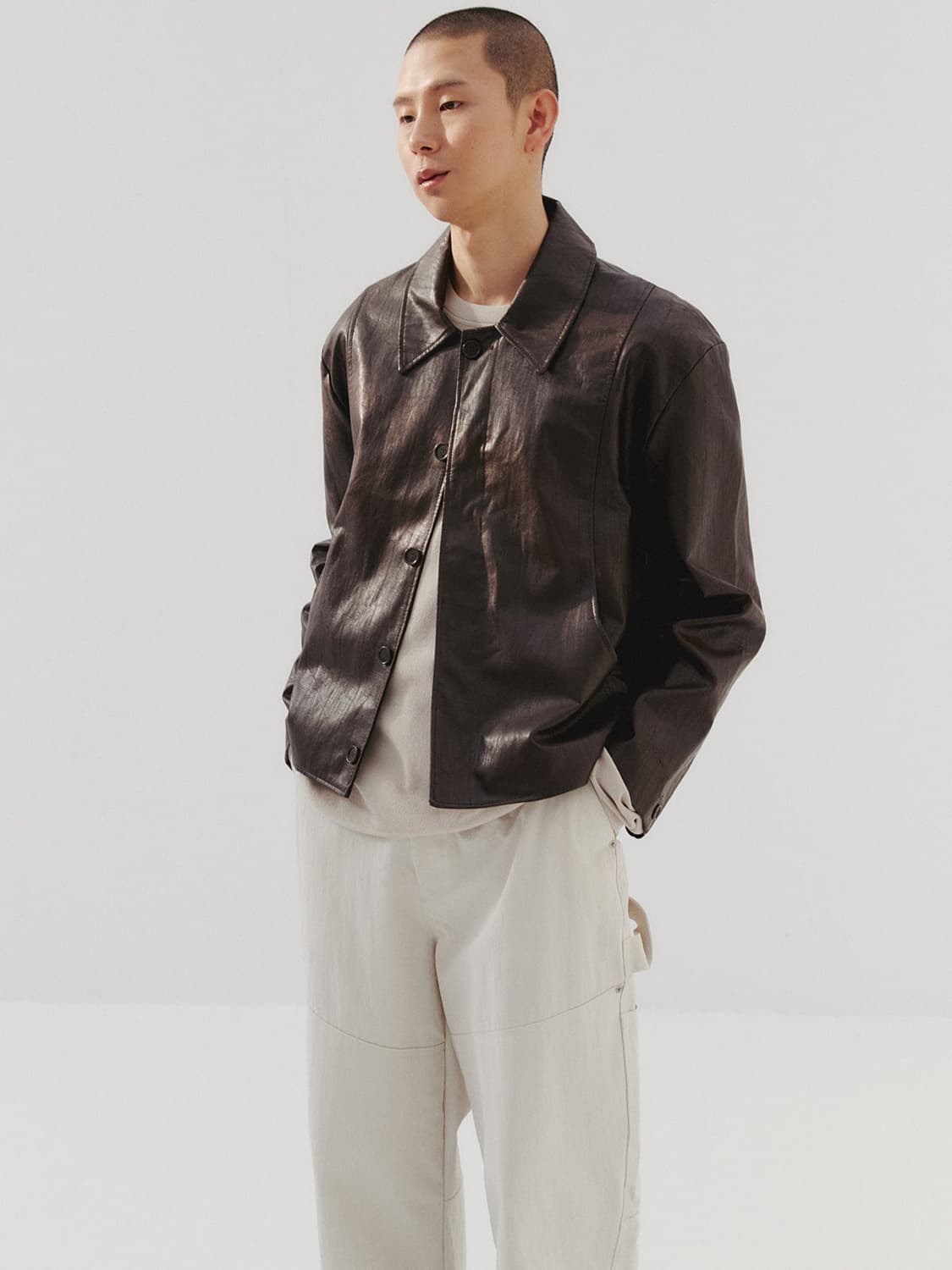 [2] 르마드 비건 레더 자켓 상품이미지3