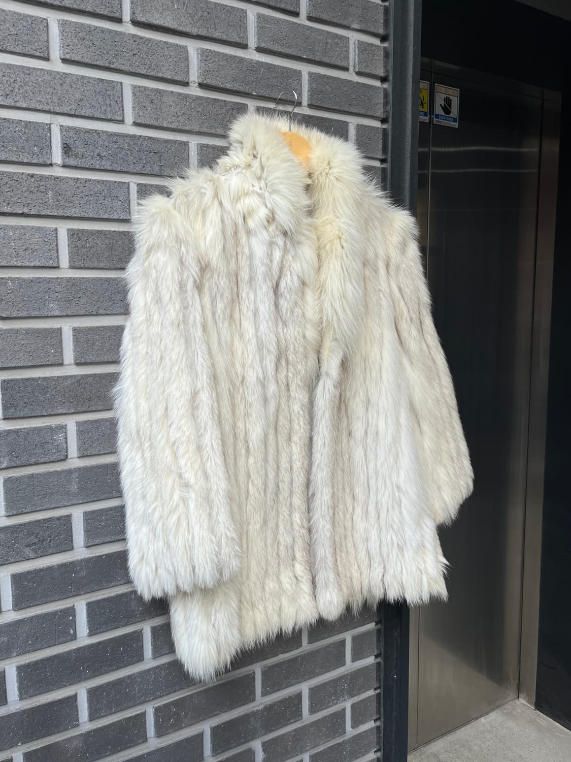 90s 폭스퍼 자켓 아이보리 상품이미지4