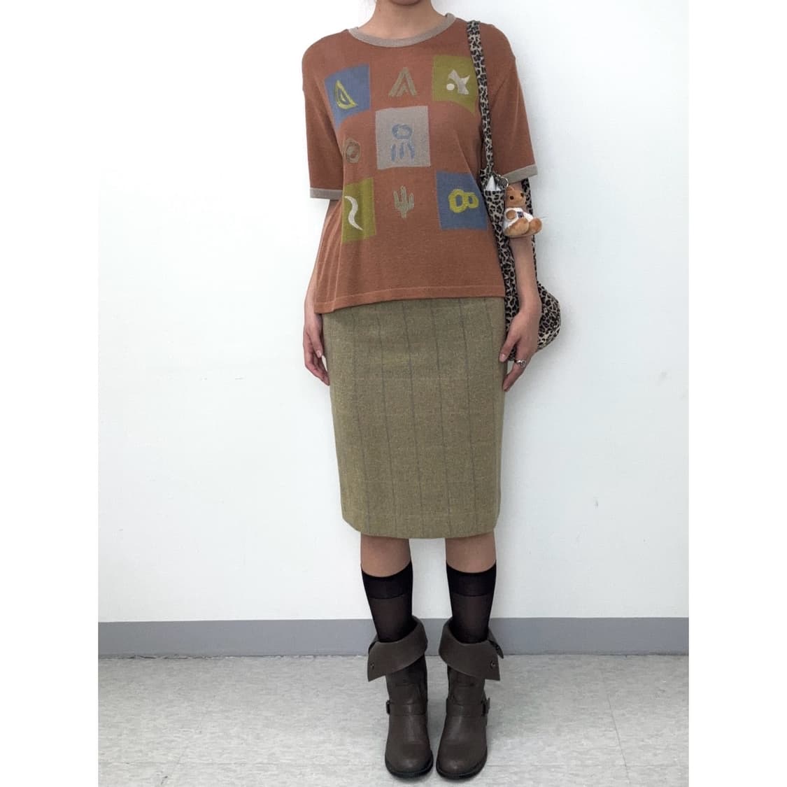 빈티지 미디 스커트 상품이미지1