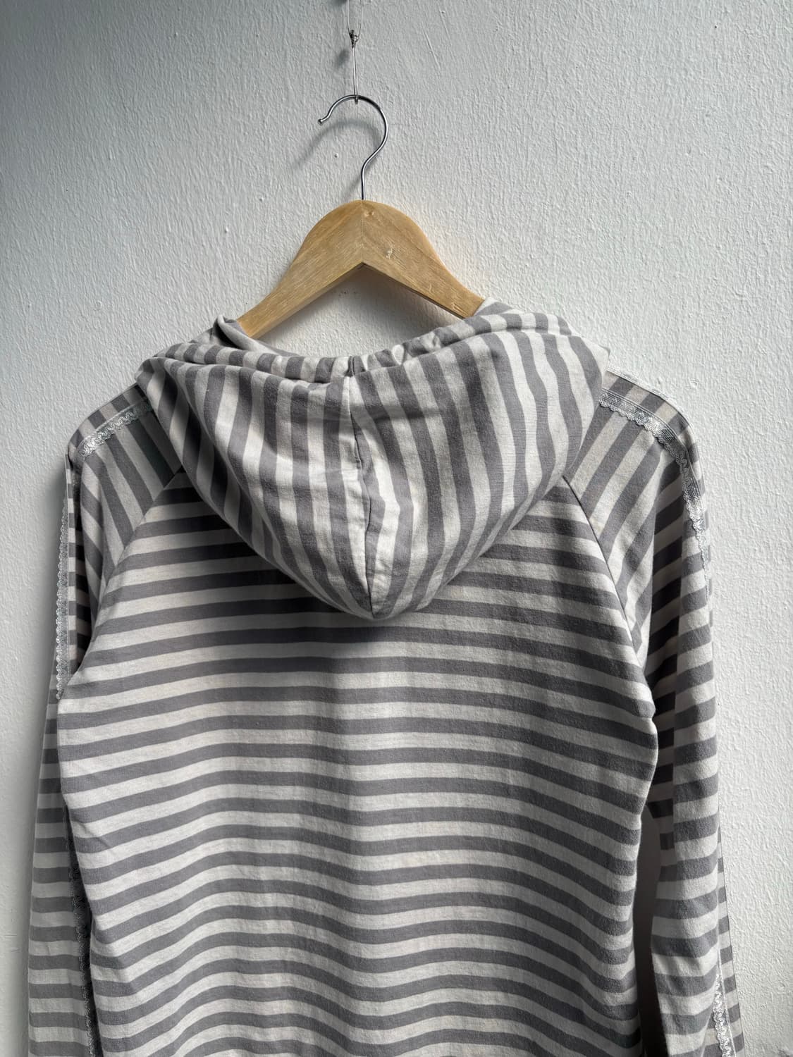 Vintage Prenda Grey Stripe Hood Zip-Up 상품이미지4