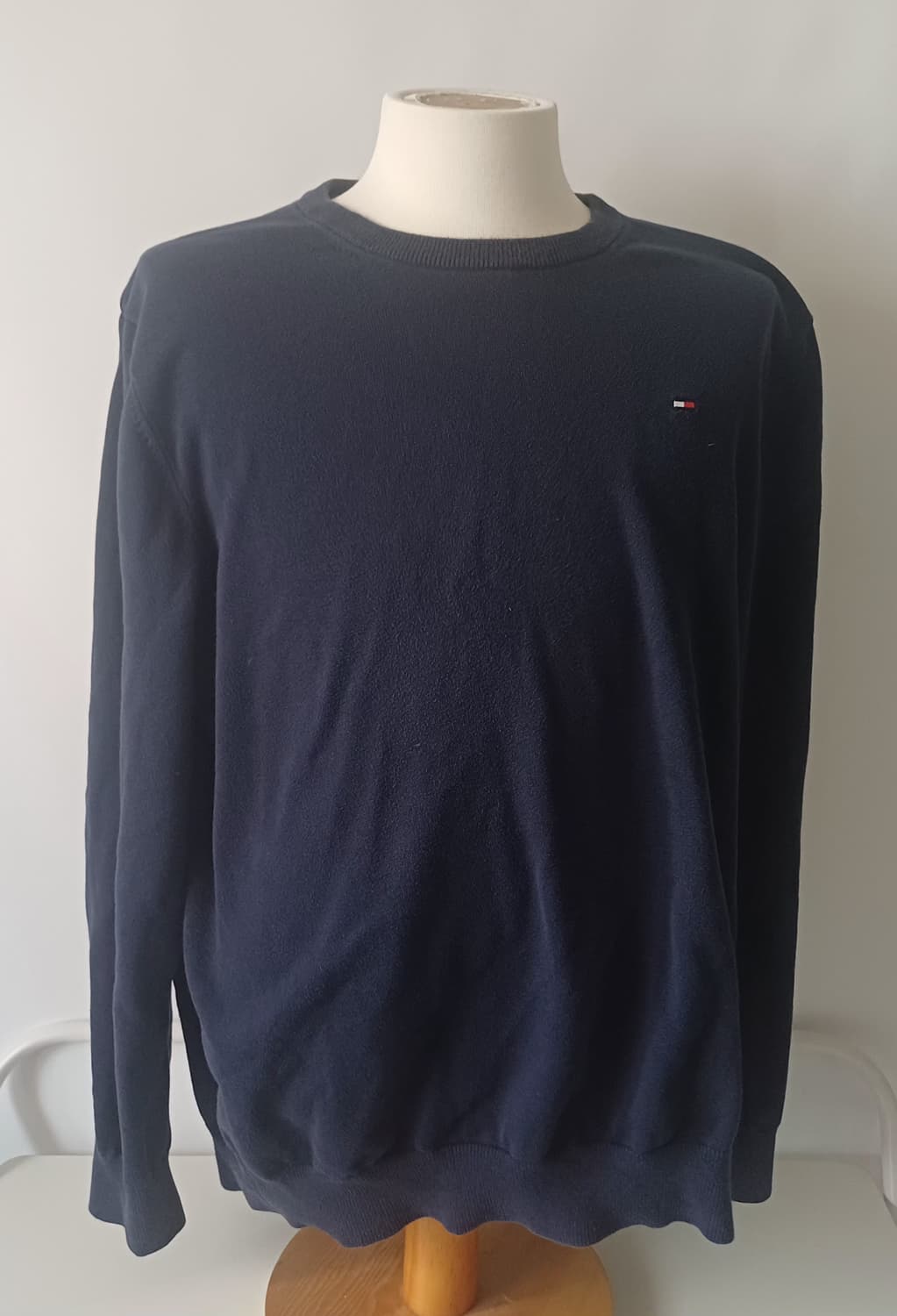[XL/105-110] 타미 힐피거 에센셜 코튼 크루넥 니트 (네이비) 상품이미지1