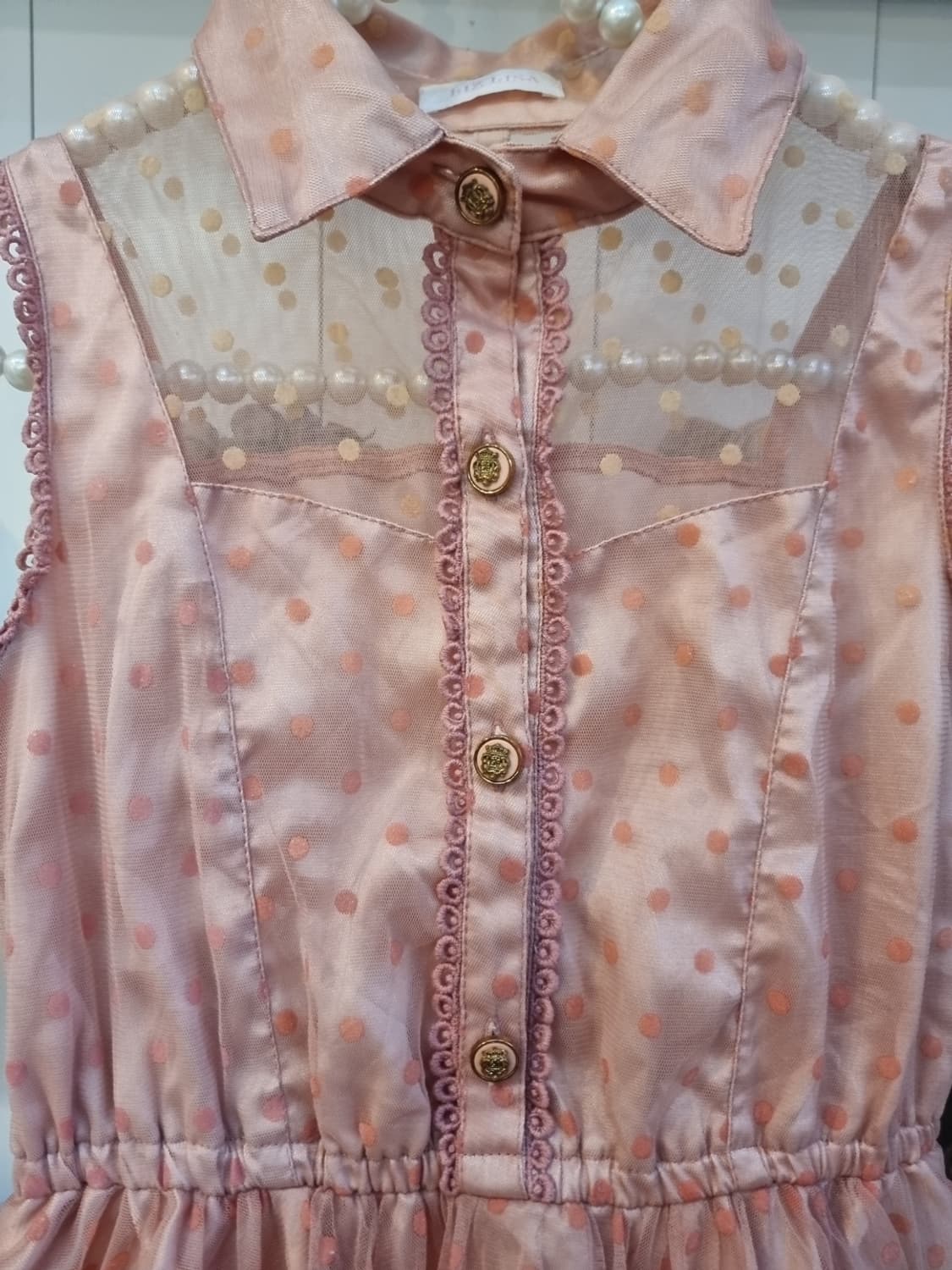 LIZ LISA 도트 시스루 셔츠원피스 상품이미지3