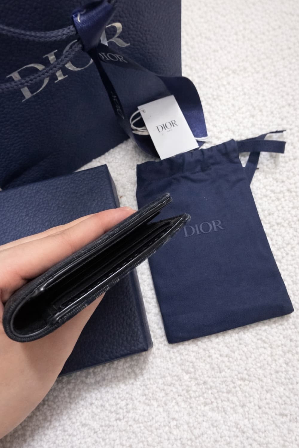 디올 오블리크 오거나이저 카드지갑 블랙 백화점 풀구성 상품이미지3